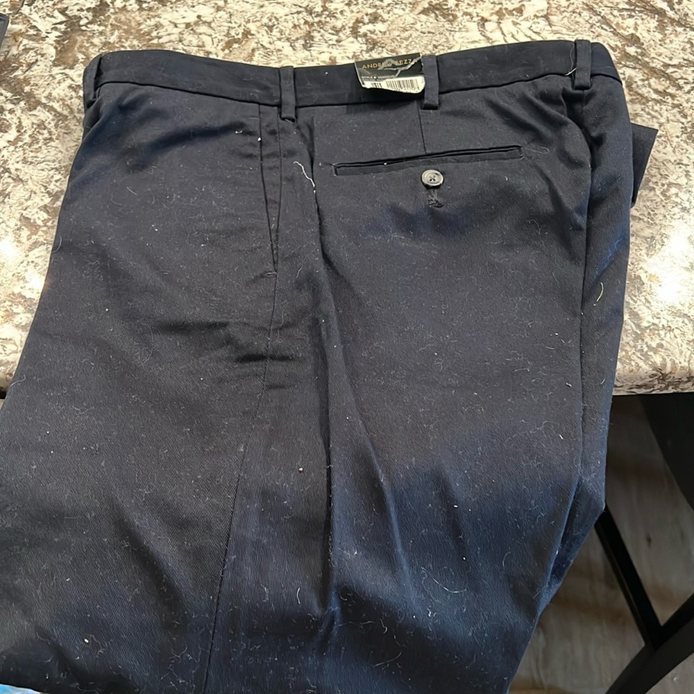 Navy blue Andrew Fezza 34X31 dress slacks